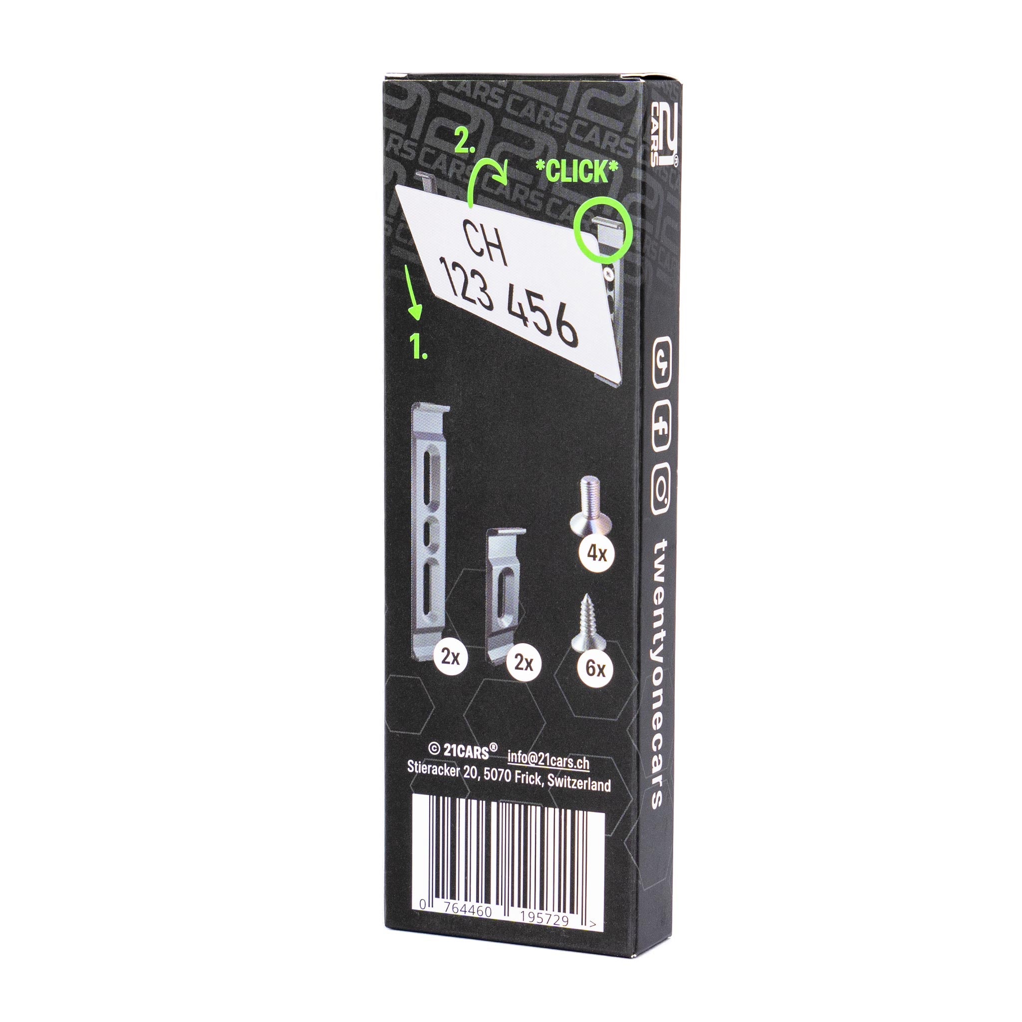 Klick Wechselschild Nummernschild Kennzeichenhalter | Hochformat - 21CARS - 21 - 1 - 003 - 0745110432890