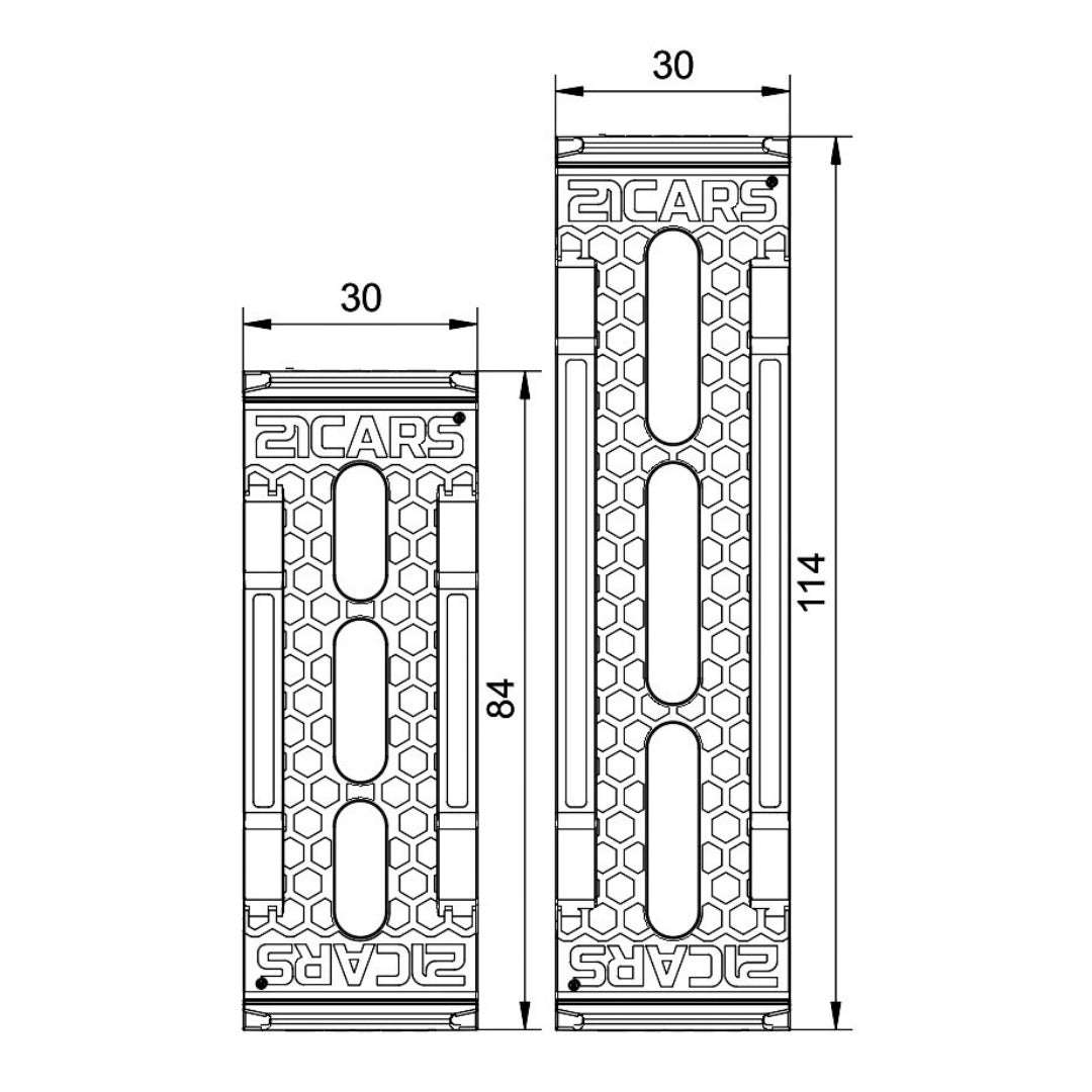 Klick Kennzeichenhalter Version 4 CAD Masse