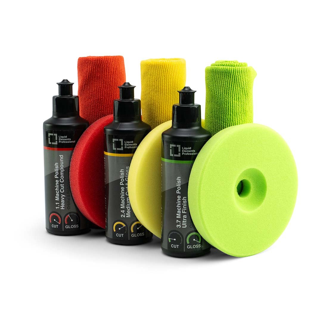 Advance Poliermaschinen Set | 18 - teilig - Liquid Elements - Polier - Set - Advance - 01 - 0710497361989