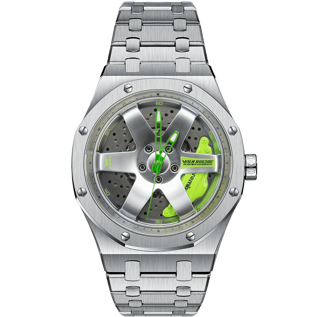 TE37 AP - Grün - Chrom | Automatic | Non - Spin - 21CARS - W - 21 - 25 - 008 - A - 0710497361927