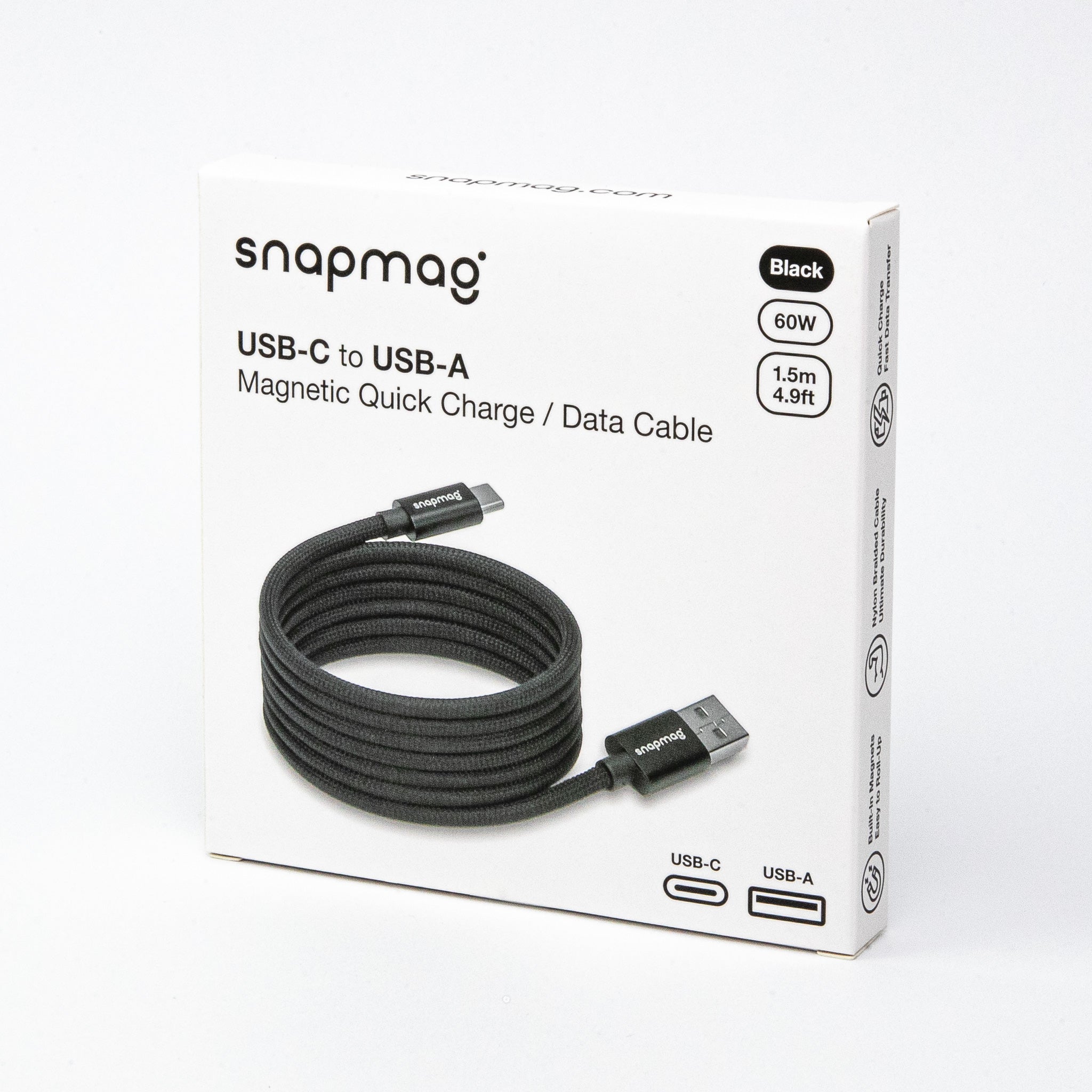 USB - A to C | 1.5 m | BLACK EDITION - snapmag - SN - A - C - 002 - 1.5 - 0710497361033