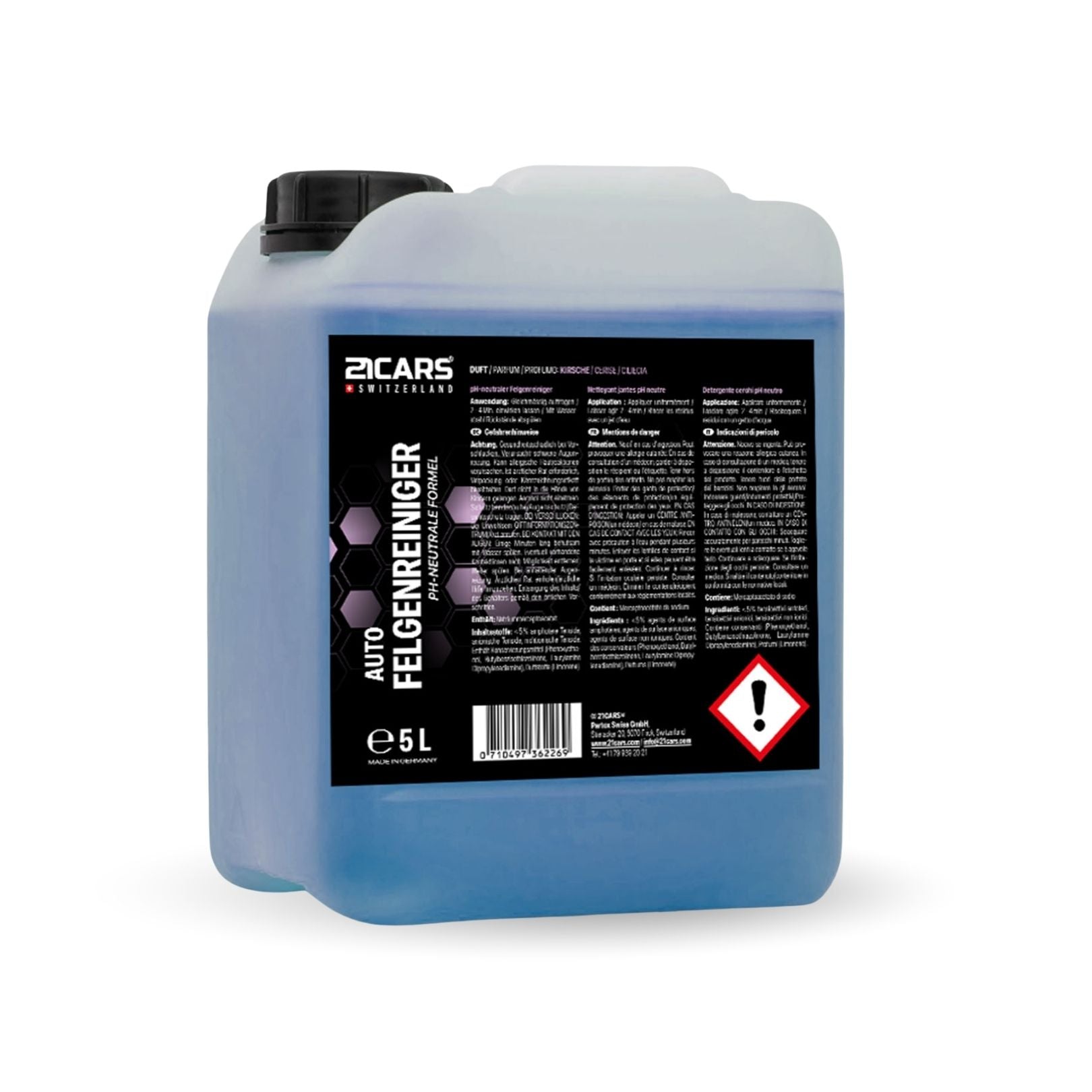 Detergente per cerchioni 21CARS® 0,5 litri | Ciliegia selvatica