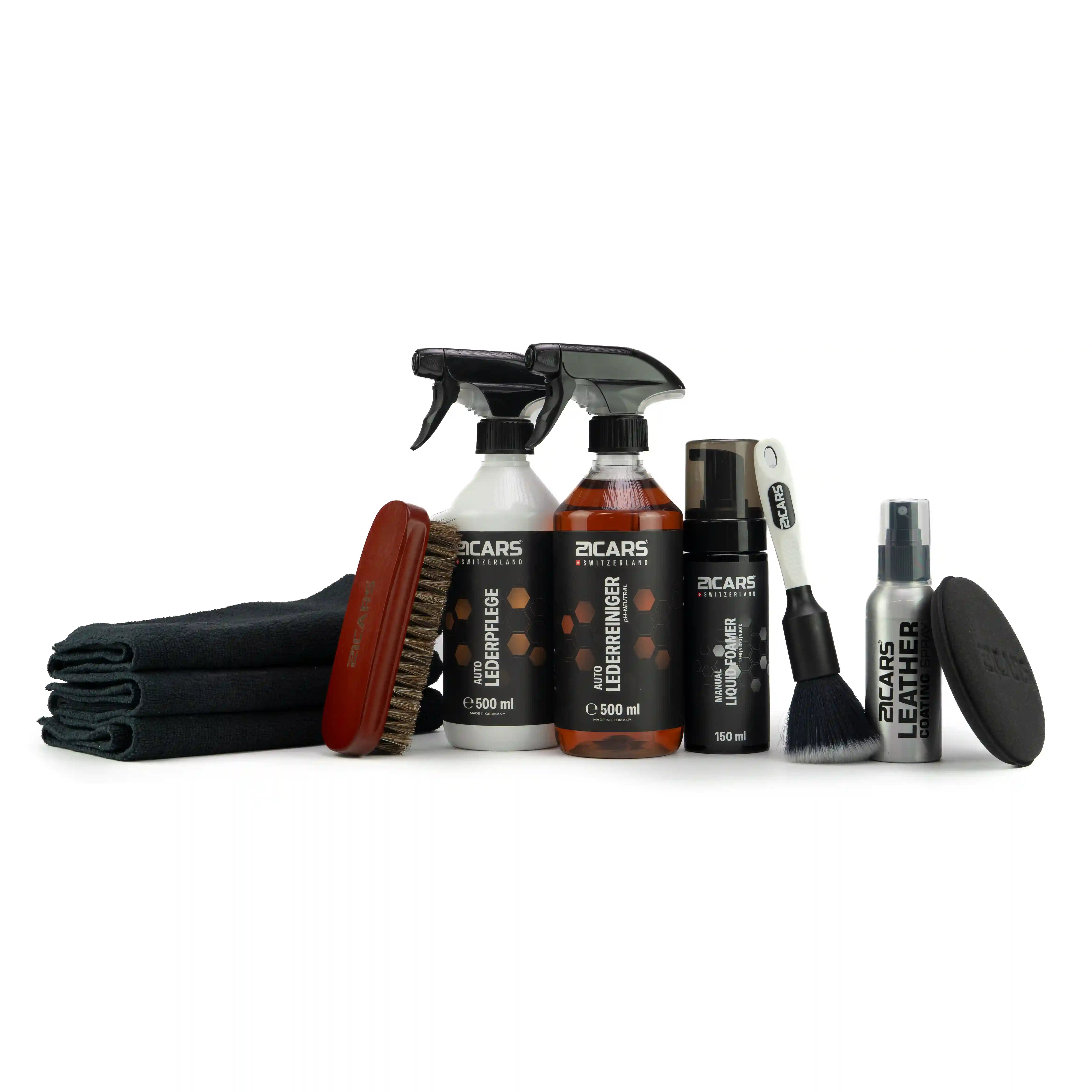 Car Leather Cleaning/Care & Sealant Set Advanced