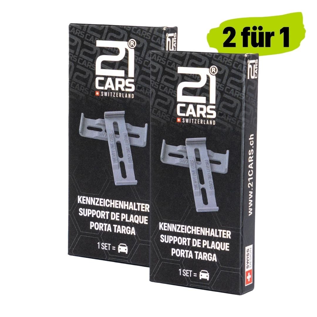 Klick Kennzeichenhalter Langformat – 2 für 1 Aktion - 21CARS - 