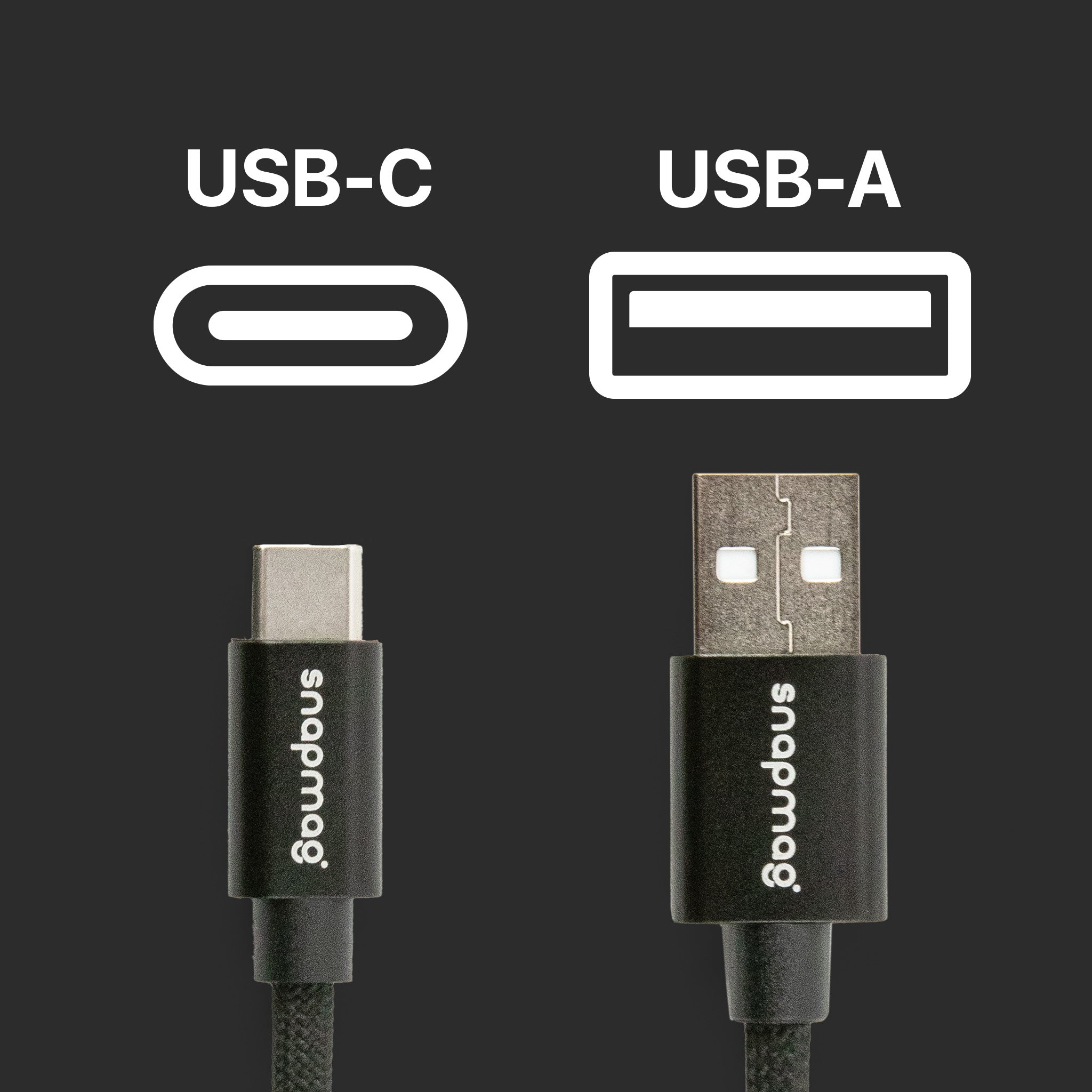 USB A vers C | 1,5 m | ÉDITION NOIRE - snapmag